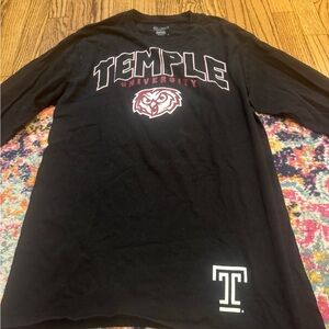 Champion Black Temple University Long Sleeve Shirt